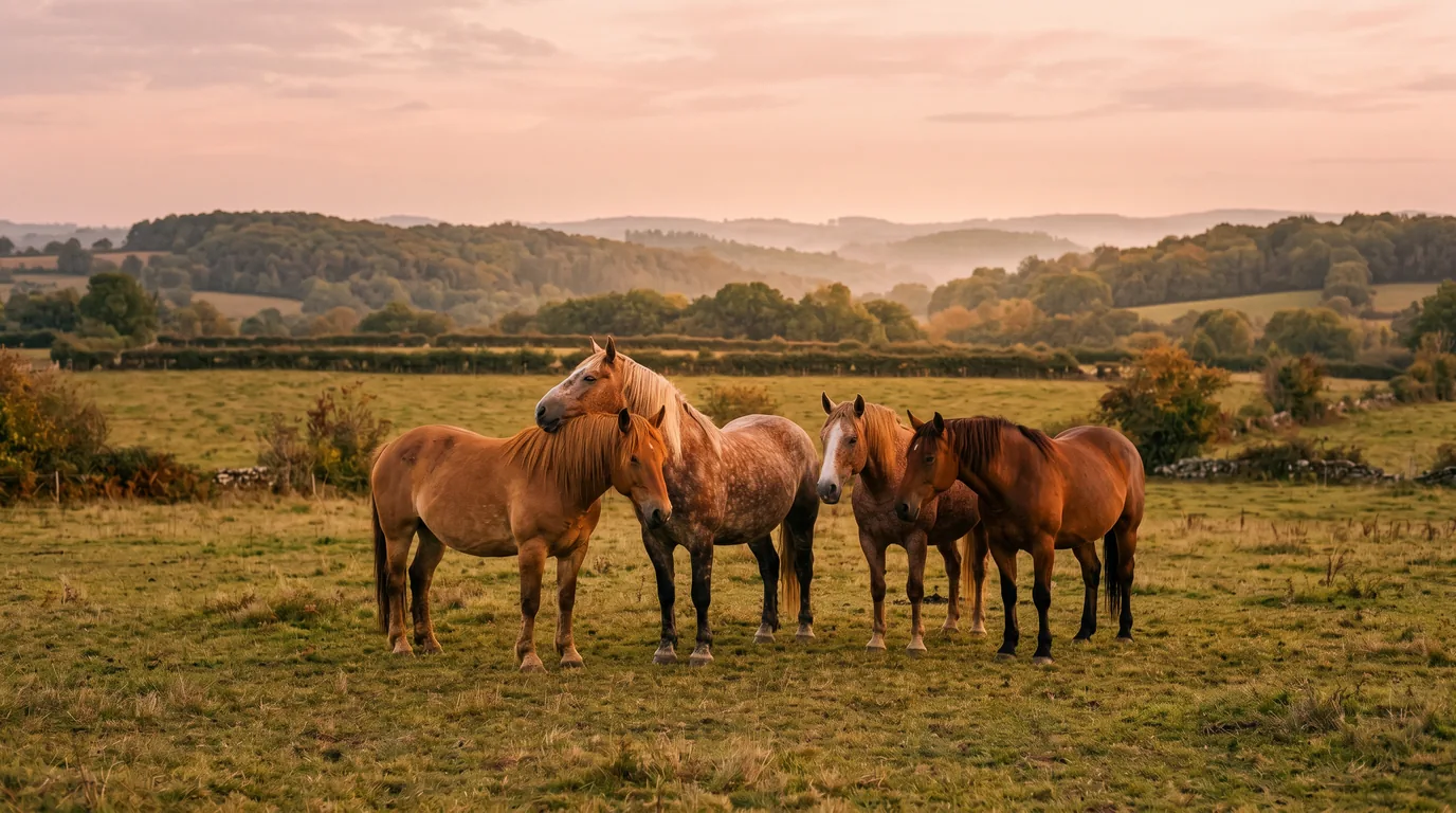 Les chevaux du Les Écuries Indigo en liberté, Haute-Vienne